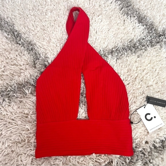 Callahan x REVOLVE Women's Mimi Halter Tank in Red Small - Picture 2 of 11